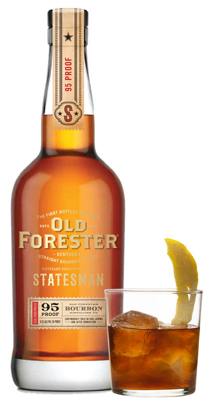 Photo of Old Forester Statesman and cocktail glass