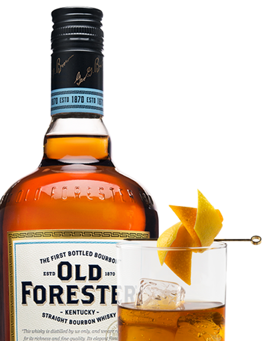 Photo of Old Forester bottle and glass