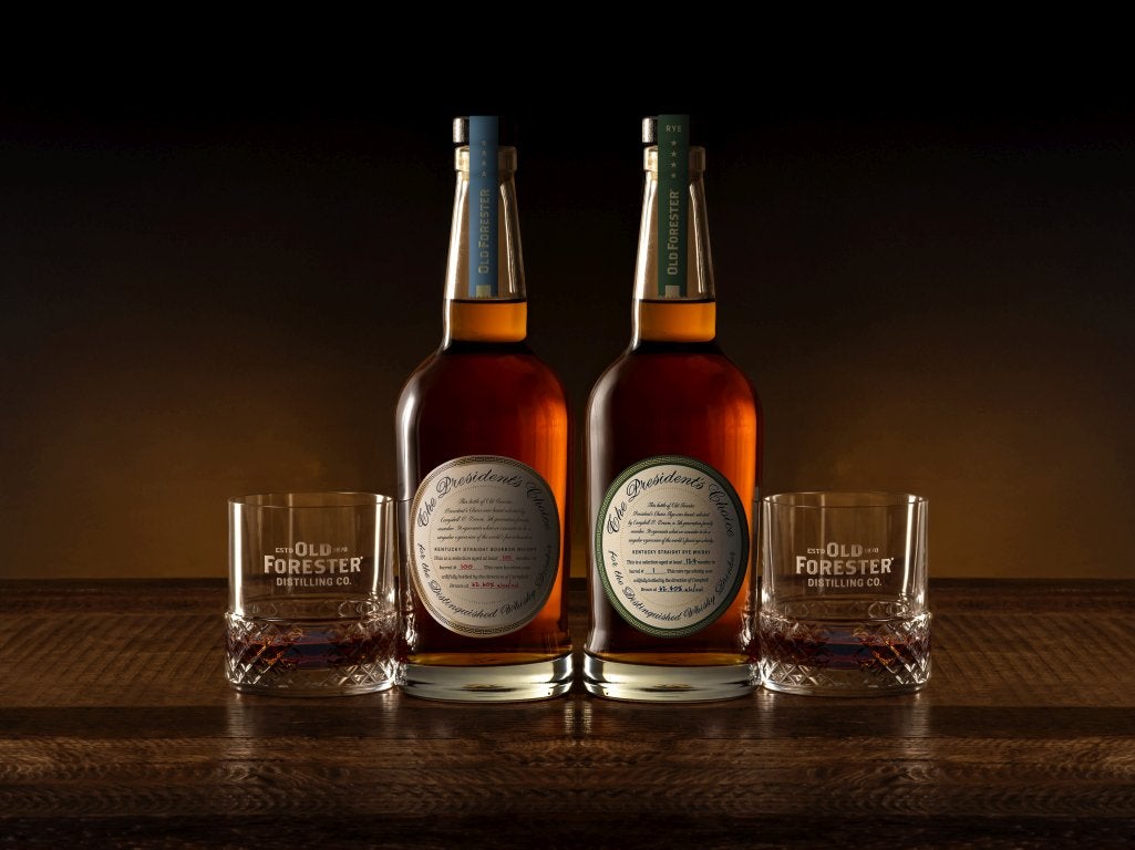 Old Forester Presidents Choice bottles